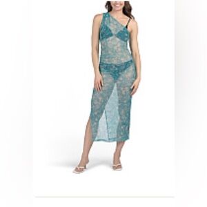 Hutch Aura Sheer Swim Cover-Up Light Blue Riviera Medium NWT